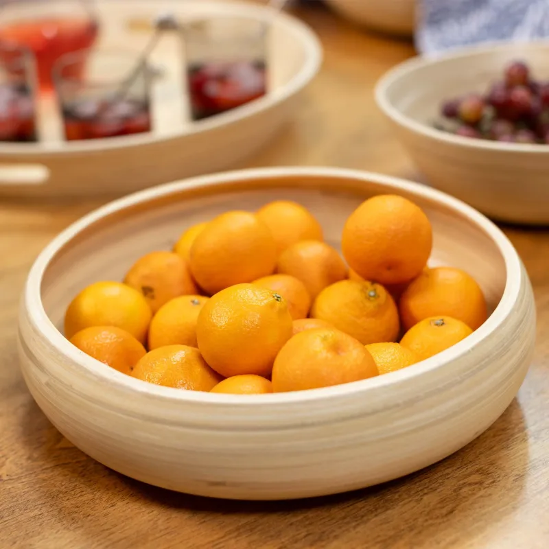 Lexa Bamboo Fruit Bowl, 12 Inch