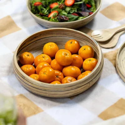 Lexa Bamboo Fruit Bowl, 12 Inch