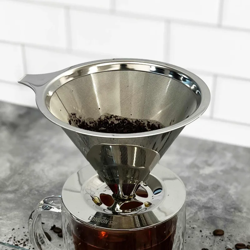 Stainless Steel Reusable Filter & Coffee Dripper, 1-4 Cup