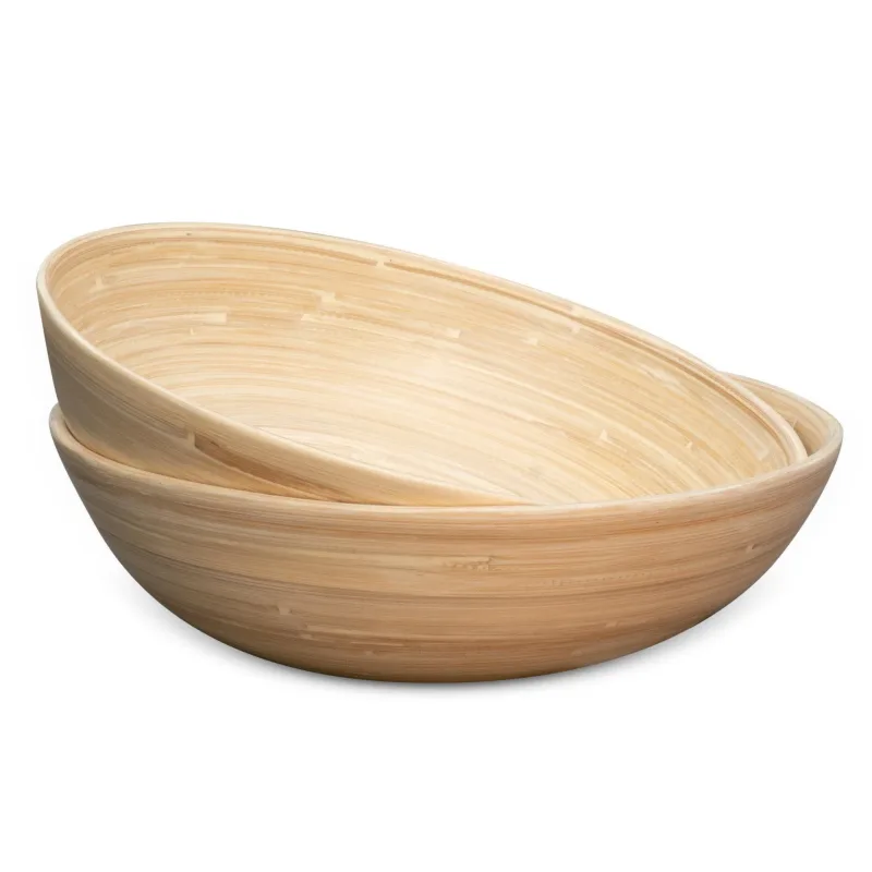 Lexa Bamboo Salad Bowl Set, 12 Inch