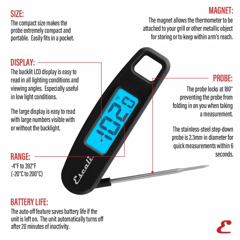 Compact Folding Digital Thermometer
