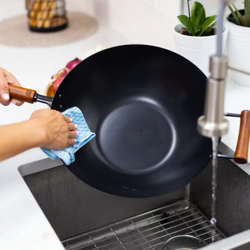 Classic Series 14-Inch Carbon Steel Ceramic Nonstick Stir Fry Pan
