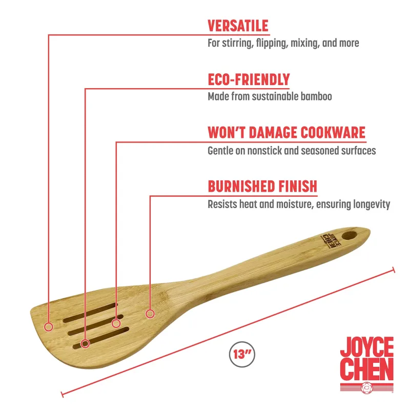 Burnished Bamboo Slotted Spatula, 13-Inch