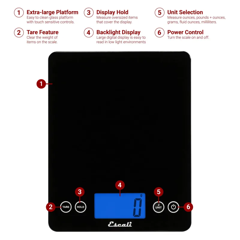 Arti XL Glass Kitchen Scale