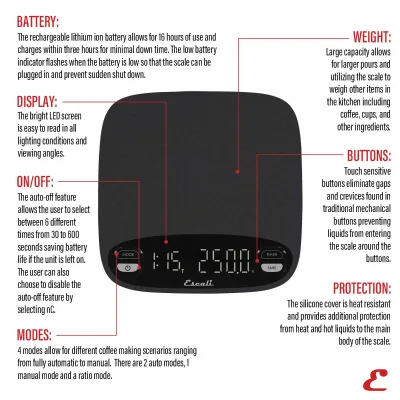 Versi Digital Kaffivekt med Timer