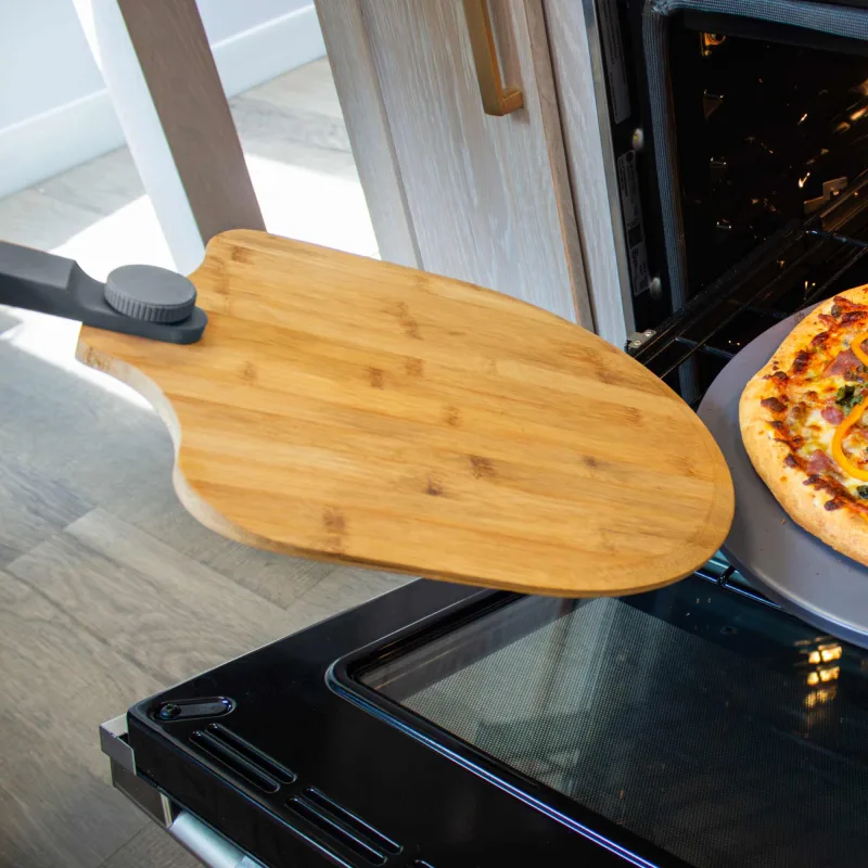 Bamboo Pizza Peel with Folding Handle, 14x16-Inch
