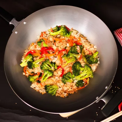 Professional Series Uncoated 14" Wok Bundle, 12 piece