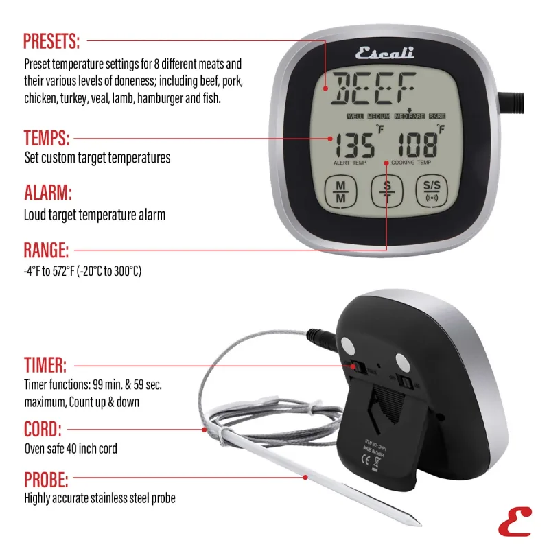 Touch Screen Thermometer & Timer