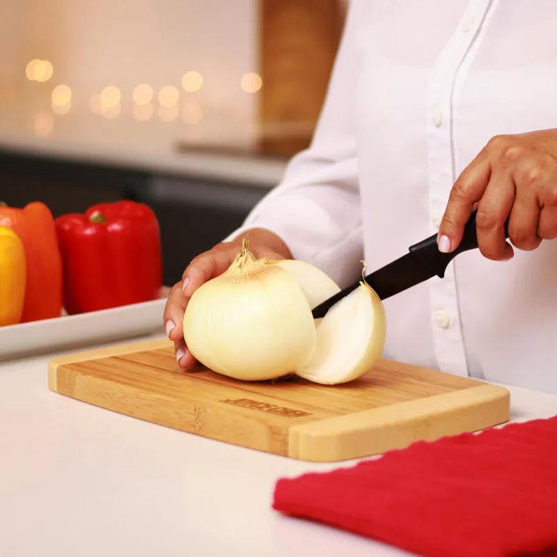 Medium Burnished Bamboo Cutting Board, 8x12 Inches