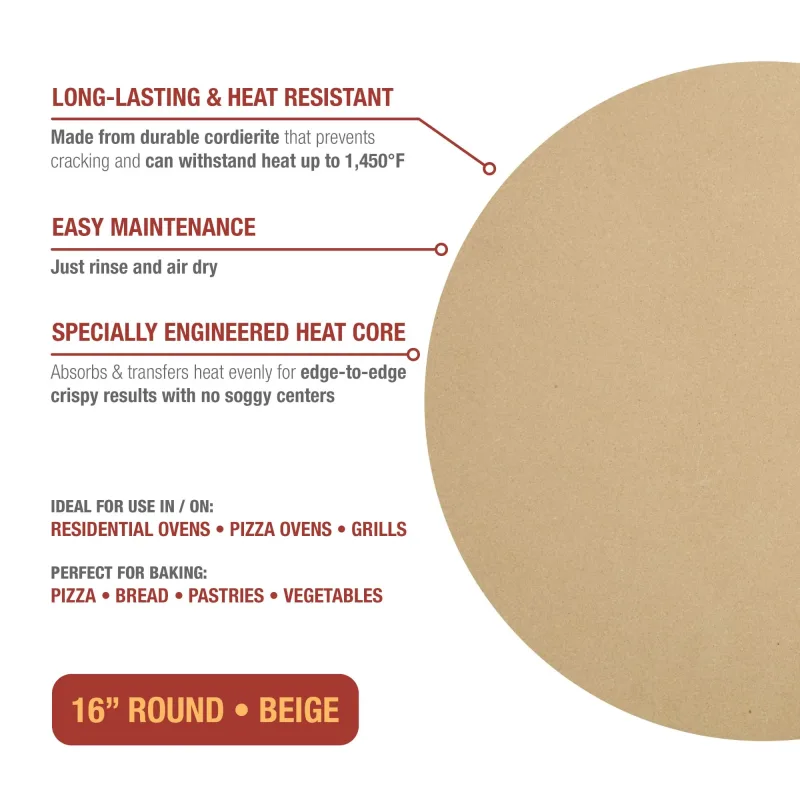 Round Pizza Stone, 16-Inch