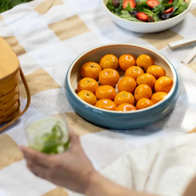 Lexa Bamboo Fruit Bowl, 12 Inch