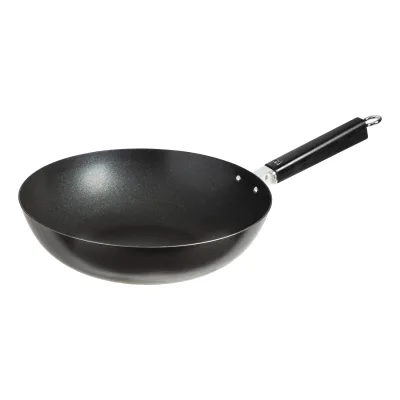 Professional Series 12-Inch Carbon Steel Ceramic Nonstick Stir Fry Pan with Phenolic Handle