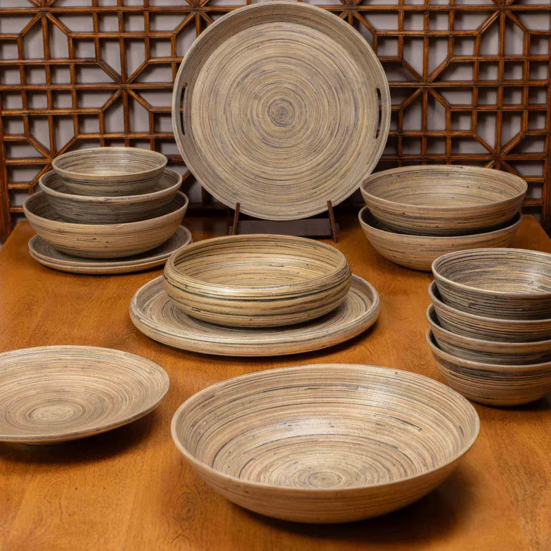 Lexa Bamboo Fruit Bowl, 12 Inch