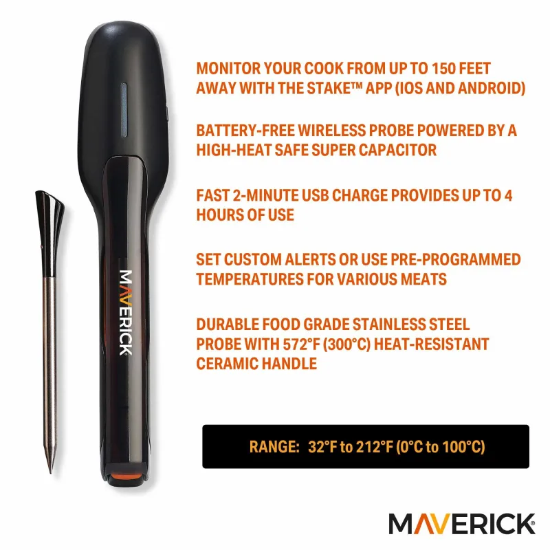 STAKE™ Extended Range Wireless Bluetooth Thermometer